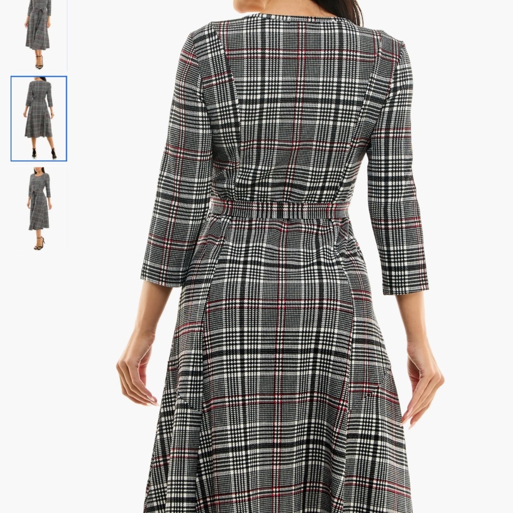 Nina Leonard Scoop Neck Jersey Midi Dress, size Small - Picture 2 of 11